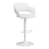 Bar Stool, Swivel, Bar Height, Adjustable, White - Monarch