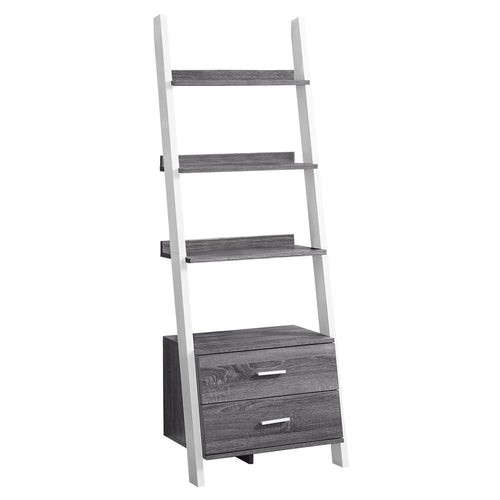 Bookshelf, Bookcase, Etagere, Ladder, 4 Tier, 69H, Office, Bedroom - Monarch