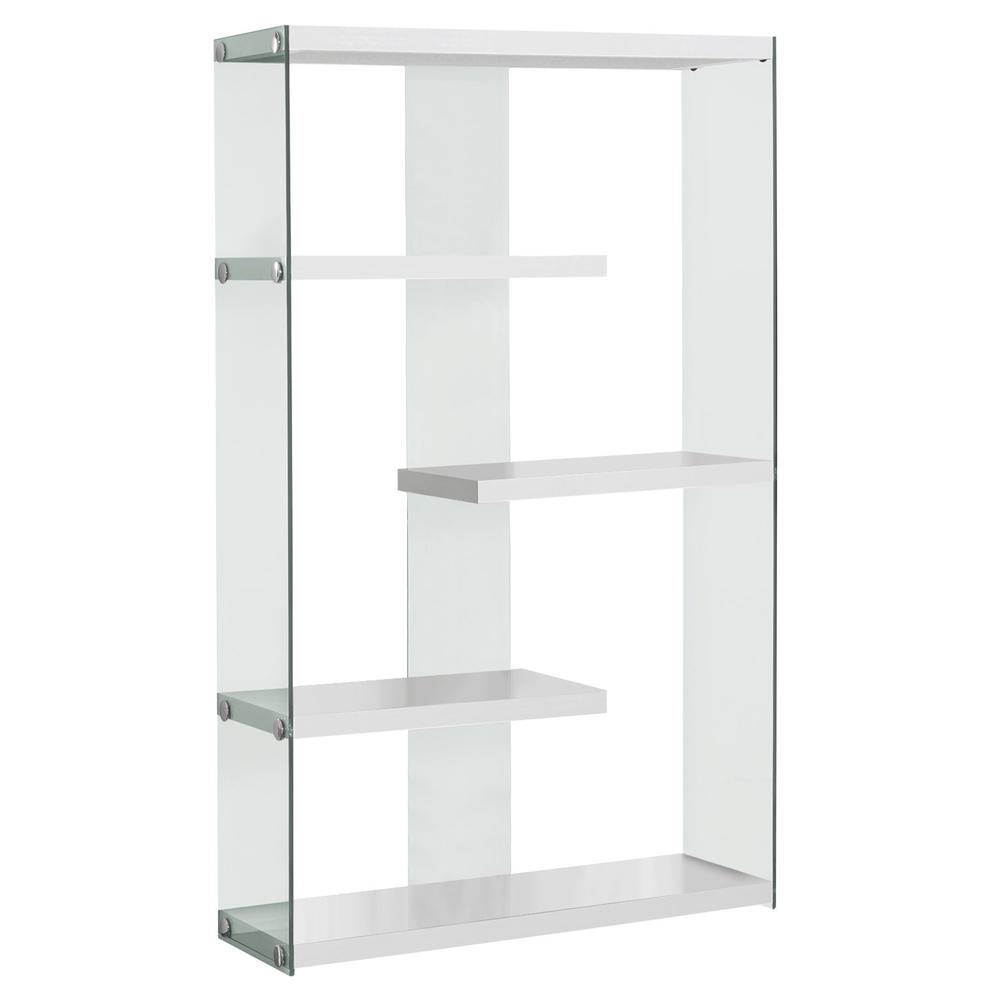 Bookshelf, Bookcase, Etagere, 5 Tier, 60H, Office, Bedroom - Monarch