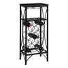 Home Bar, Wine Rack, Black Metal, Transitional - Monarch