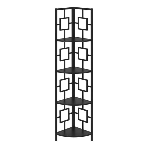 Bookshelf, Bookcase, Etagere, Corner, 4 Tier, 62H, Office, Bedroom - Monarch