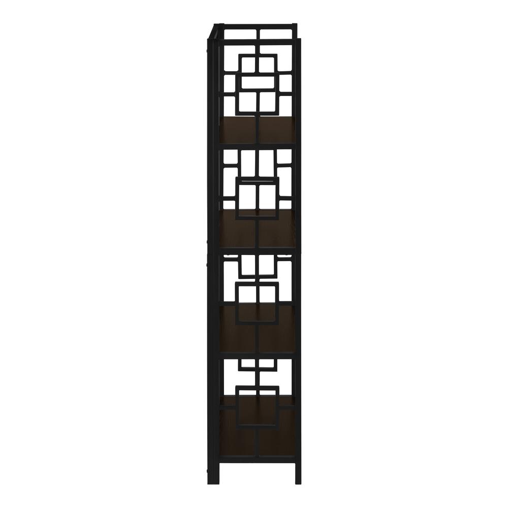 Bookshelf, Bookcase, Etagere, 4 Tier, 62H, Office, Bedroom, Brown Laminate - Monarch