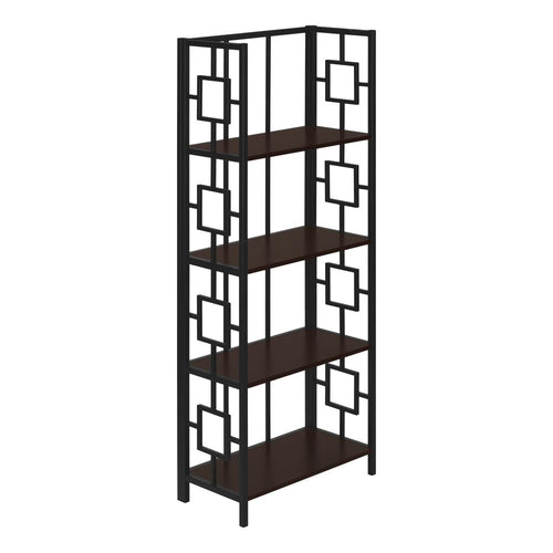 Bookshelf, Bookcase, Etagere, 4 Tier, 62H, Office, Bedroom, Brown Laminate - Monarch