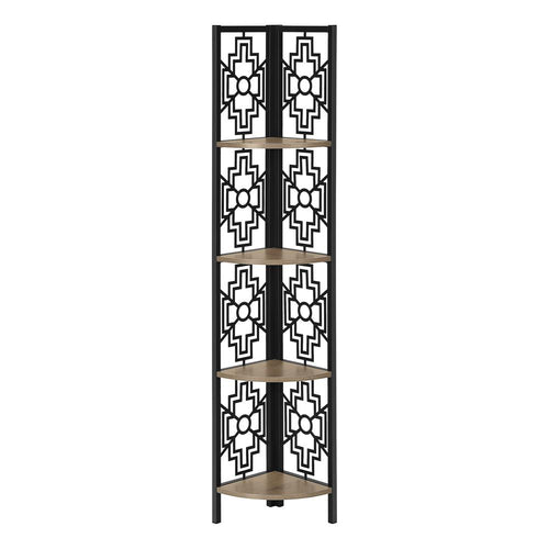 Bookshelf, Bookcase, Etagere, Corner, 4 Tier, 62H, Office, Bedroom - Monarch