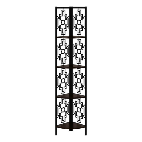 Bookshelf, Bookcase, Etagere, Corner, 4 Tier, 62H, Office, Bedroom - Monarch