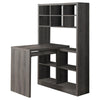 Computer Desk, Home Office, Bookcase, Corner, Storage Shelves, Left - Monarch