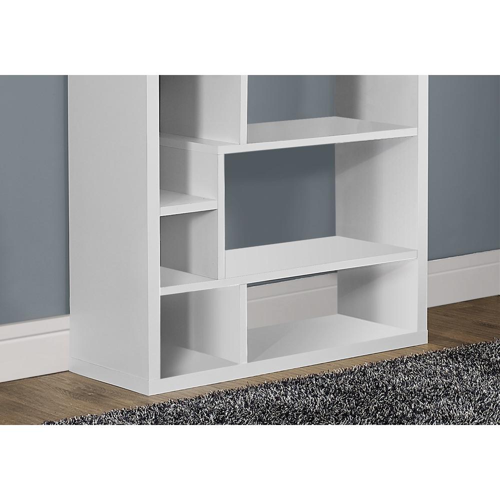 Bookshelf, Bookcase, Etagere, 72H, Office, Bedroom, White Laminate - Monarch