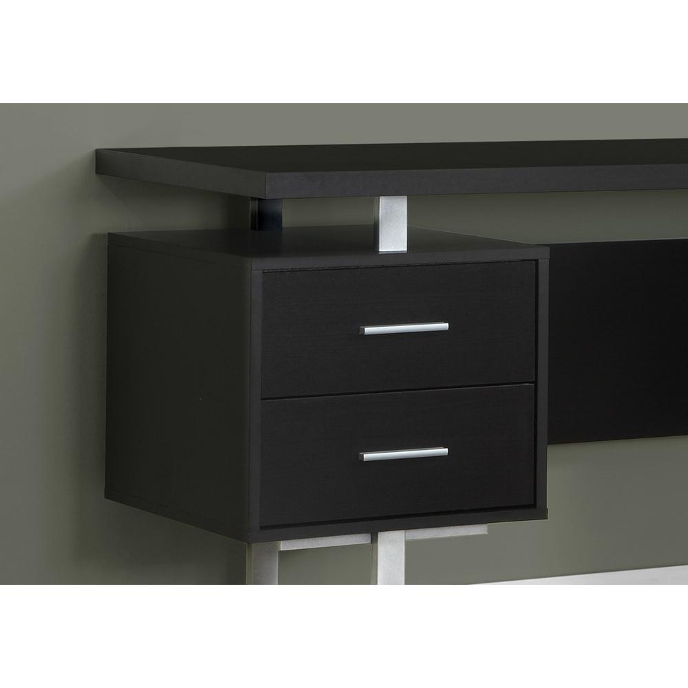 Computer Desk, Home Office, Laptop, Left, Right Set-up, Storage Drawers, 60L - Monarch
