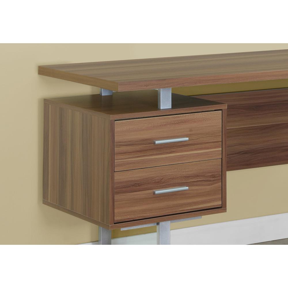 Computer Desk, Home Office, Laptop, Left, Right Set-up, Storage Drawers, 60L - Monarch