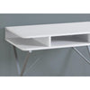 Computer Desk, Home Office, Laptop, Storage Shelves, 31L, Work, White Laminate - Monarch