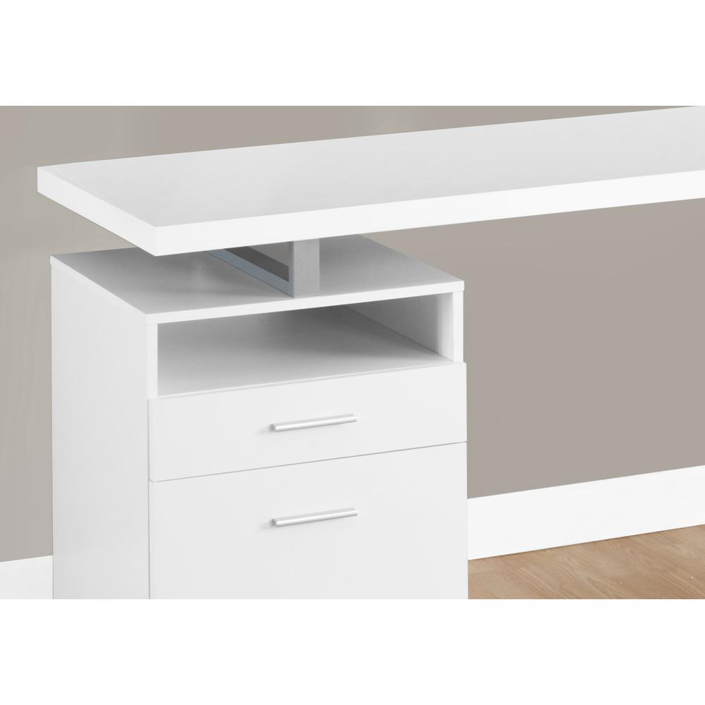 Computer Desk, Home Office, Laptop, Left, Right Set-up, Storage Drawers, 60L - Monarch