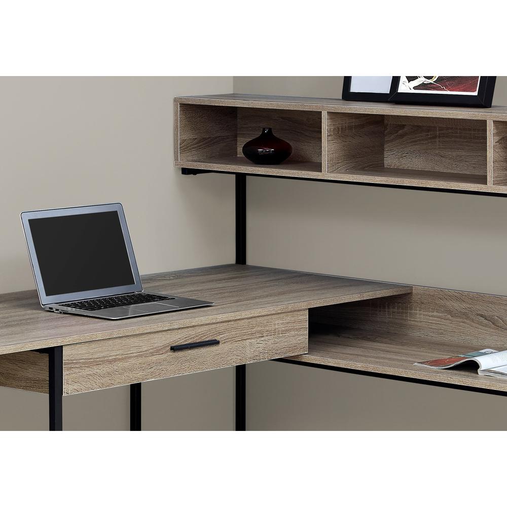 Computer Desk, Home Office, Corner, Storage Drawers, L Shape, Work, Laptop - Monarch