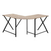 Computer Desk, Home Office, Corner, 55L, L Shape, Work, Laptop, Brown Laminate - Monarch