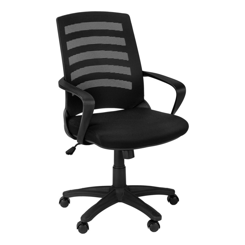 Office Chair, Adjustable Height, Swivel, Ergonomic, Armrests, Computer Desk - Monarch