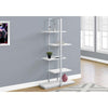 Bookshelf, Bookcase, Etagere, 5 Tier, 60H, Office, Bedroom, White Laminate - Monarch