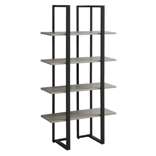 Bookshelf, Bookcase, Etagere, 4 Tier, 60H, Office, Bedroom, Brown Laminate - Monarch