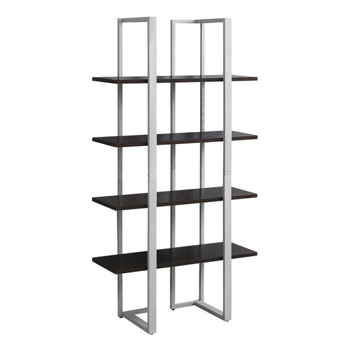 Bookshelf, Bookcase, Etagere, 4 Tier, 60H, Office, Bedroom, Brown Laminate - Monarch