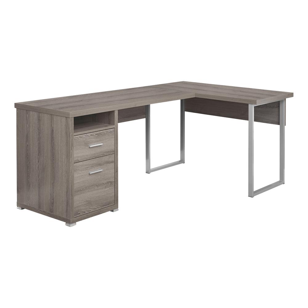 Computer Desk, Home Office, Corner, Left, Right Set-up, Storage Drawers, 80L - Glenwillow Home
