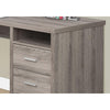 Computer Desk, Home Office, Corner, Left, Right Set-up, Storage Drawers, 80L - Glenwillow Home