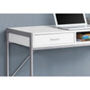 Computer Desk, Home Office, Laptop, Storage Drawers, 48L, Work, White Laminate - Monarch