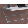 Computer Desk, Home Office, Laptop, 48L, Work, White Laminate, Grey - Monarch