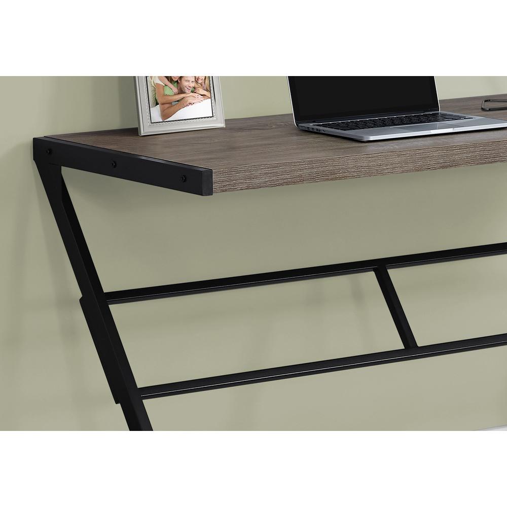 Computer Desk, Home Office, Laptop, 48L, Work, Brown Laminate, Black - Monarch