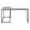 Computer Desk, Home Office, Corner, 58L, L Shape, Work, Laptop, Grey Laminate - Monarch