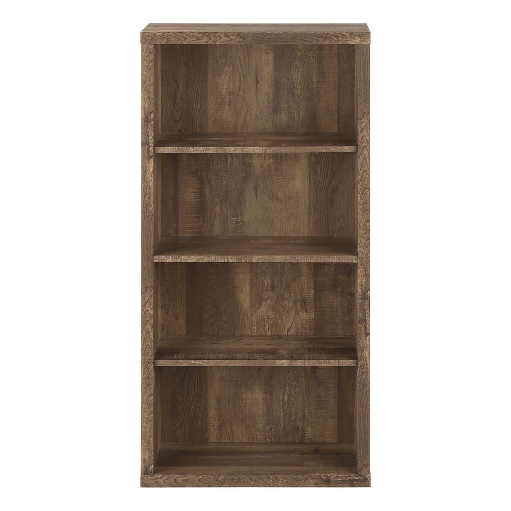 Bookshelf, Bookcase, Etagere, 5 Tier, 48H, Office, Bedroom, Brown Laminate - Monarch