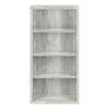 Bookshelf, Bookcase, Etagere, 5 Tier, 48H, Office, Bedroom, Grey Laminate - Monarch