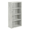 Bookshelf, Bookcase, Etagere, 5 Tier, 48H, Office, Bedroom, Grey Laminate - Monarch