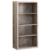 Bookshelf, Bookcase, Etagere, 5 Tier, 48H, Office, Bedroom, Beige Laminate - Monarch