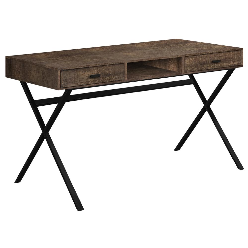 Computer Desk, Home Office, Laptop, Storage Drawers, 48L, Work, Brown Laminate - Monarch