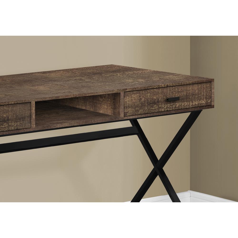 Computer Desk, Home Office, Laptop, Storage Drawers, 48L, Work, Brown Laminate - Monarch