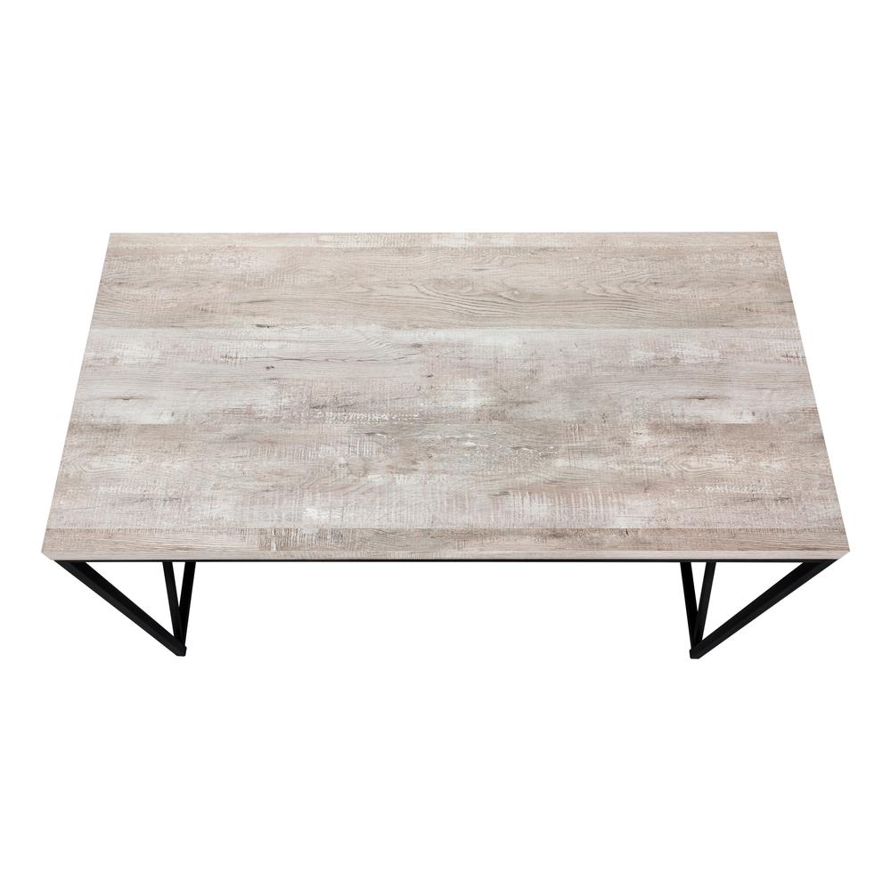 Computer Desk, Home Office, Laptop, Work, Beige Laminate, Black - Monarch