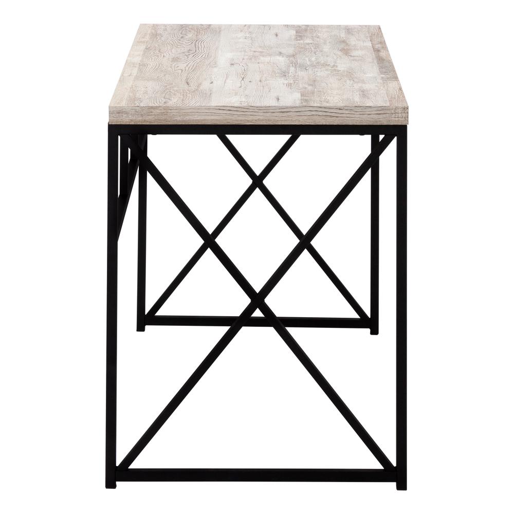 Computer Desk, Home Office, Laptop, Work, Beige Laminate, Black - Monarch