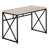 Computer Desk, Home Office, Laptop, Work, Beige Laminate, Black - Monarch
