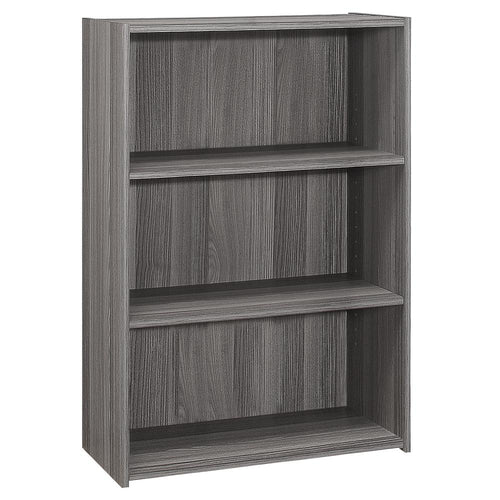 =''Bookshelf, Bookcase, 4 Tier, 36''''H, Office, Bedroom, Grey Laminate, Transitio - Monarch