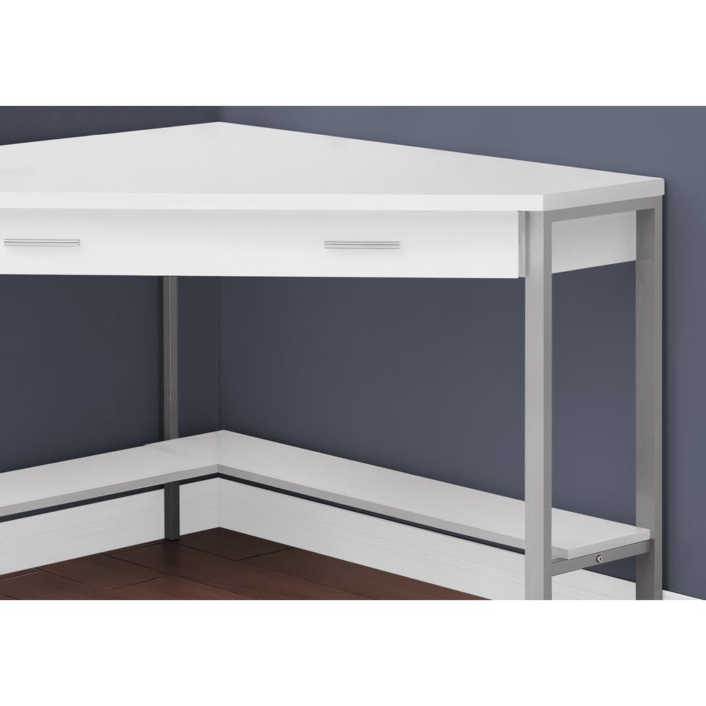 Computer Desk, Home Office, Corner, Storage Drawers, 42L, Work, Laptop - Monarch
