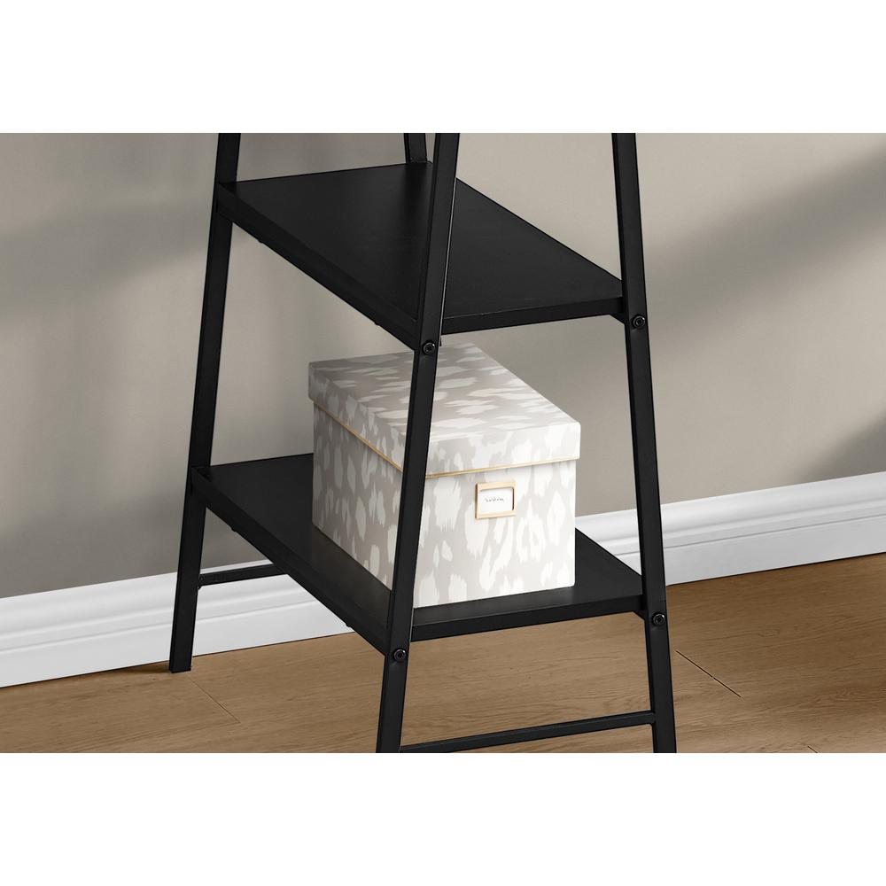 Computer Desk, Home Office, Laptop, Storage Shelves, 48L, Work, Black Laminate - Monarch
