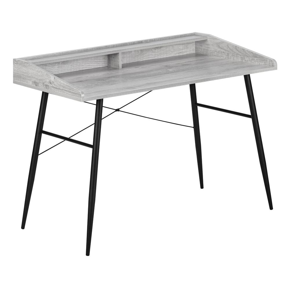 Computer Desk, Home Office, Laptop, Storage Shelves, 48L - Monarch