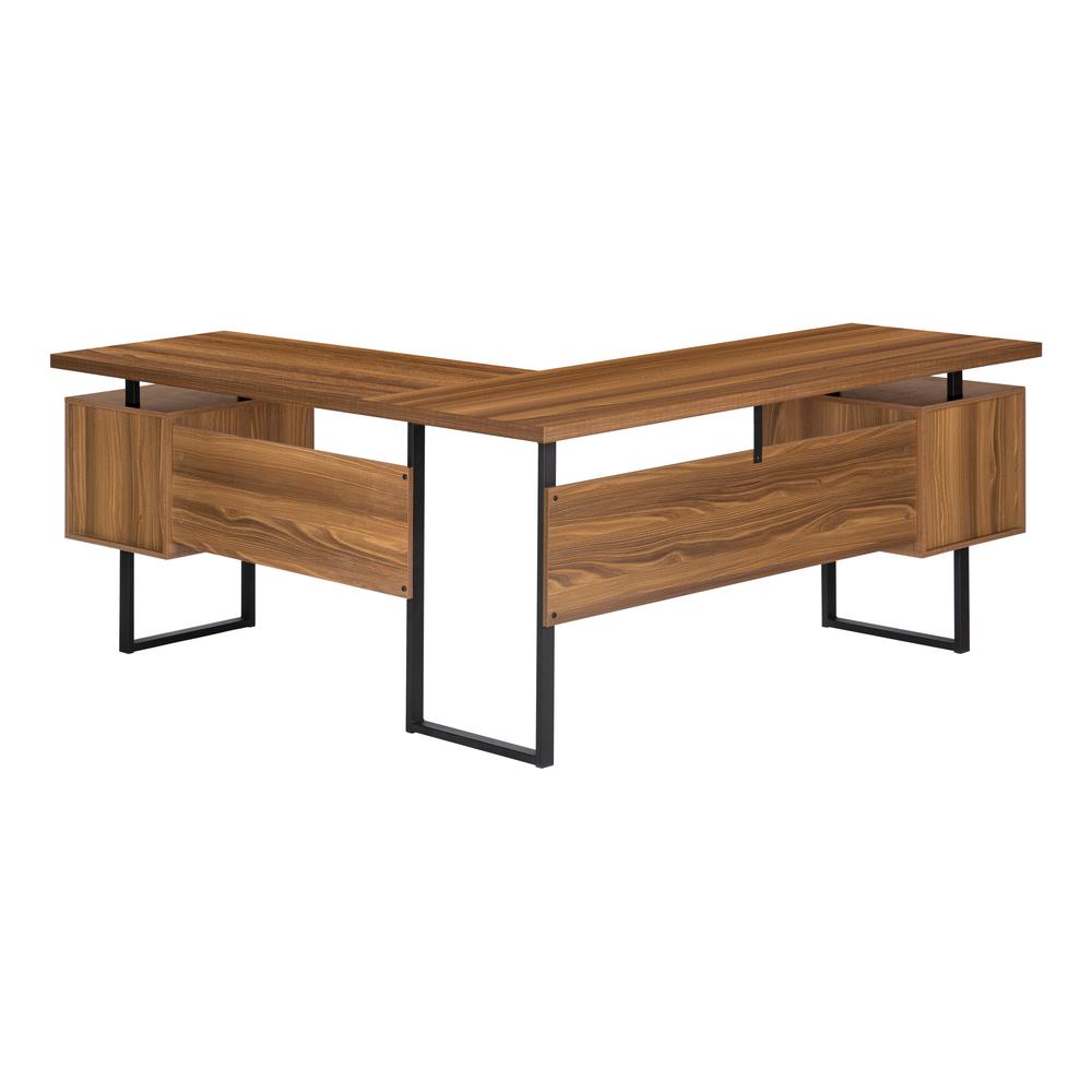 Computer Desk, Home Office, Corner, Left, Right Set-up, Storage Drawers, 70L - Monarch