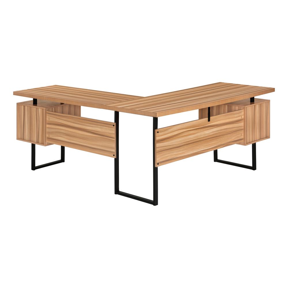Computer Desk, Home Office, Corner, Left, Right Set-up, Storage Drawers, 70L - Monarch