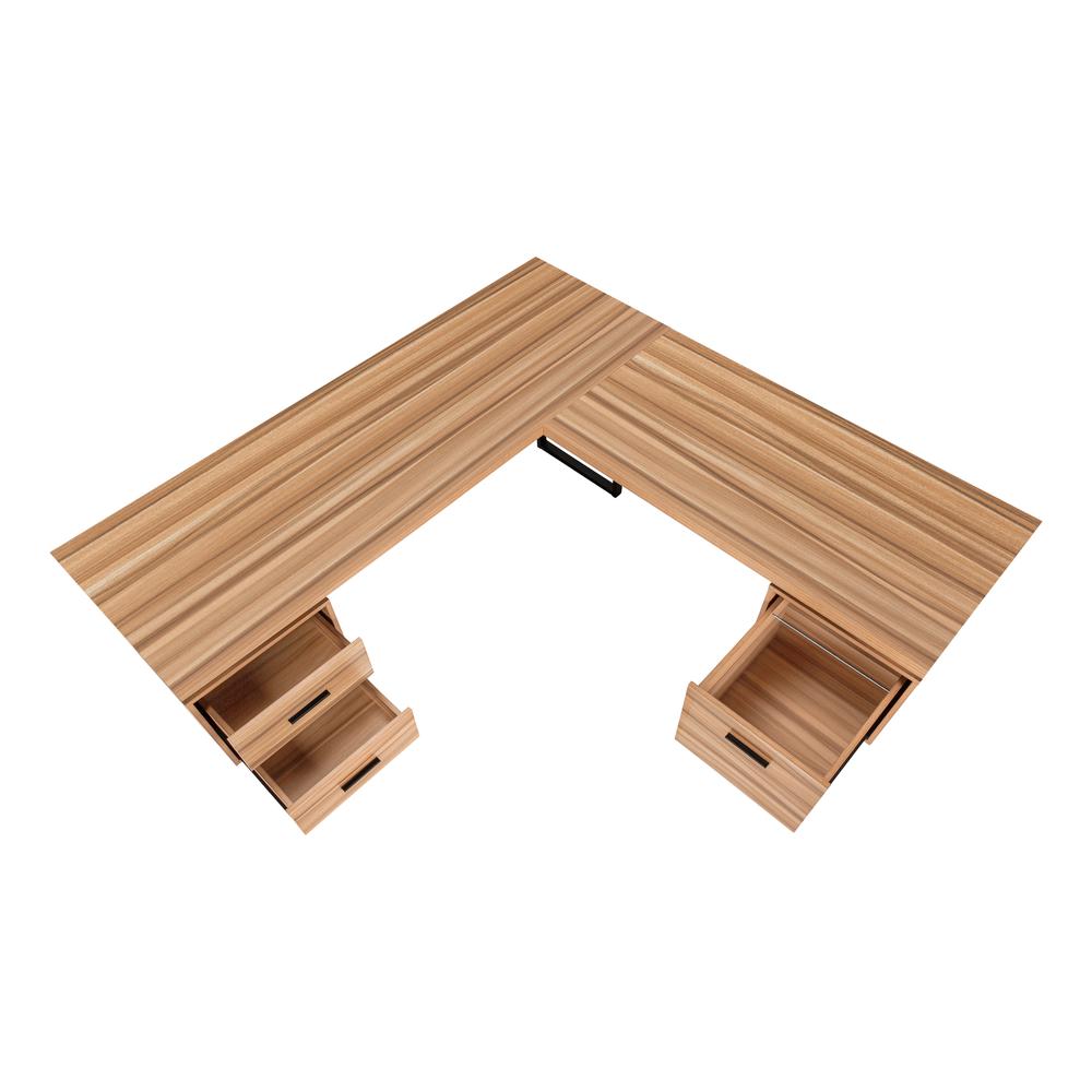 Computer Desk, Home Office, Corner, Left, Right Set-up, Storage Drawers, 70L - Monarch
