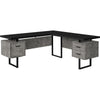 Computer Desk, Home Office, Corner, Left, Right Set-up, Storage Drawers, 70L, L - Monarch