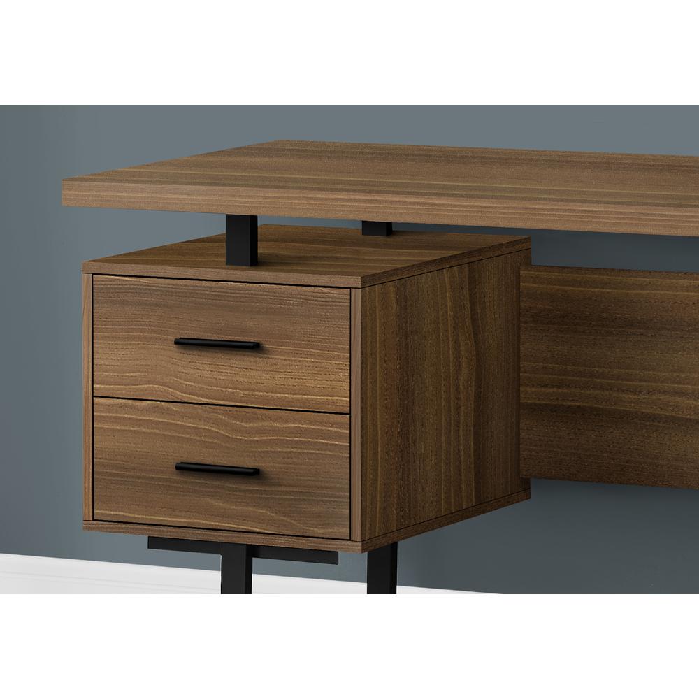Computer Desk, Home Office, Laptop, Left, Right Set-up, Storage Drawers, 60L, W - Monarch