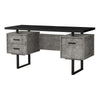 Computer Desk, Home Office, Laptop, Left, Right Set-up, Storage Drawers, 60L - Monarch