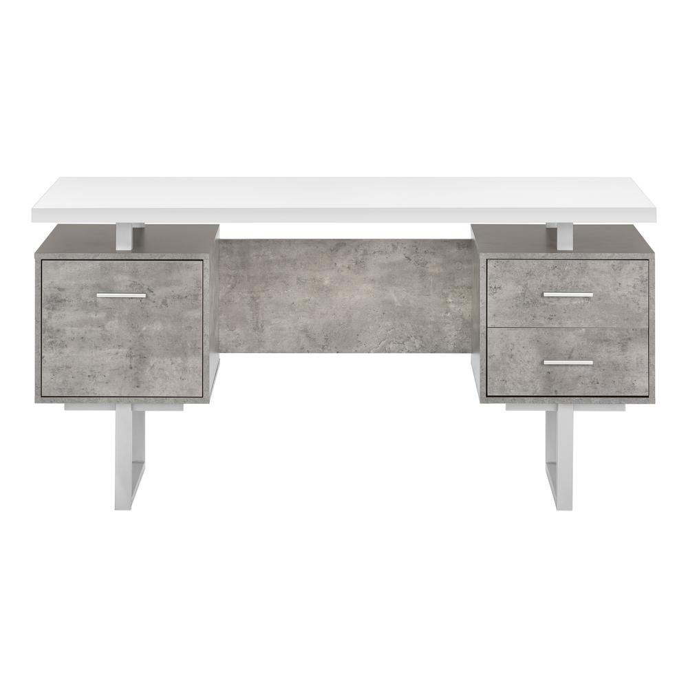 Computer Desk, Home Office, Laptop, Left, Right Set-up, Storage Drawers, 60L - Monarch