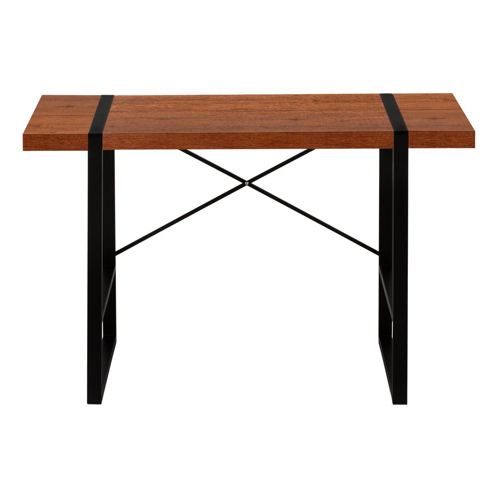 Computer Desk, Home Office, Laptop, 48L, Work, Brown Laminate, Black - Monarch