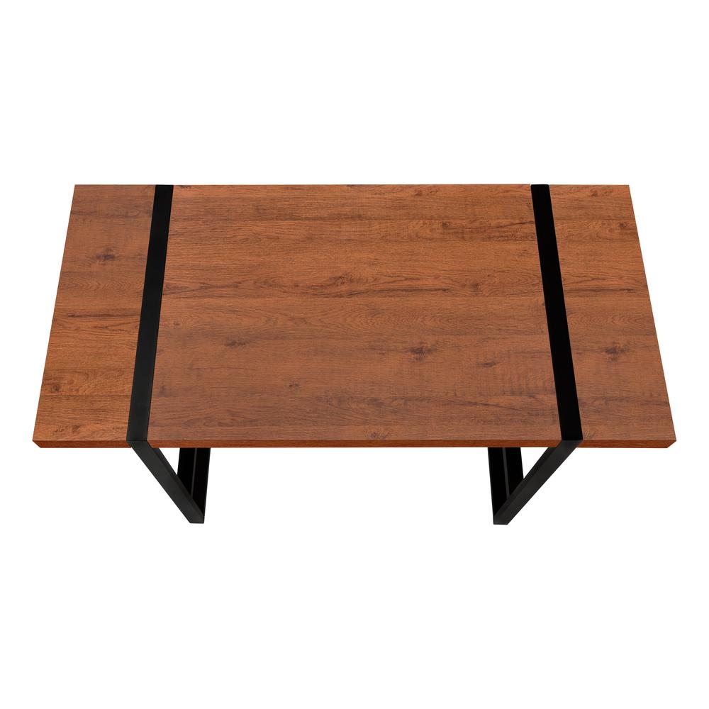 Computer Desk, Home Office, Laptop, 48L, Work, Brown Laminate, Black - Monarch