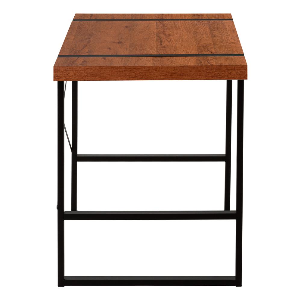 Computer Desk, Home Office, Laptop, 48L, Work, Brown Laminate, Black - Monarch